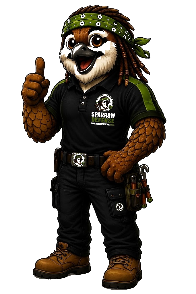 Sparrow Defense Mascot